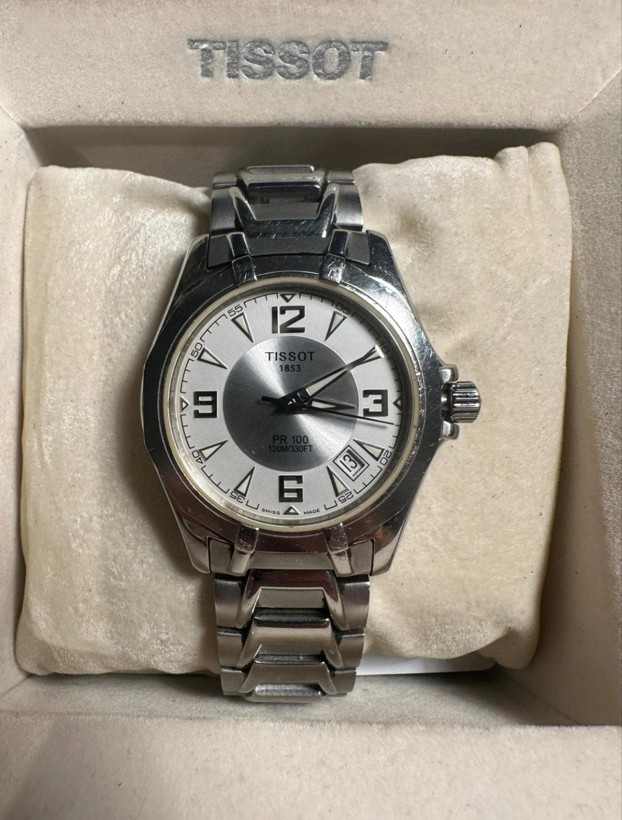 Montre Tissot PR 100 !
J’aime beaucoup cette version ave, Bijoux, Sacs & Beauté, Envoi, Acier, Acier