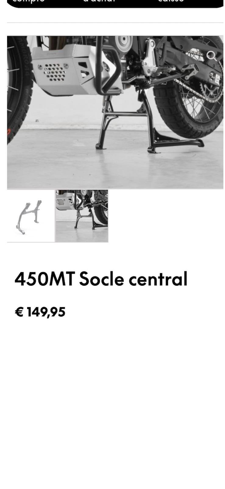 Béquille centrale, Motos, Enlèvement, Neuf