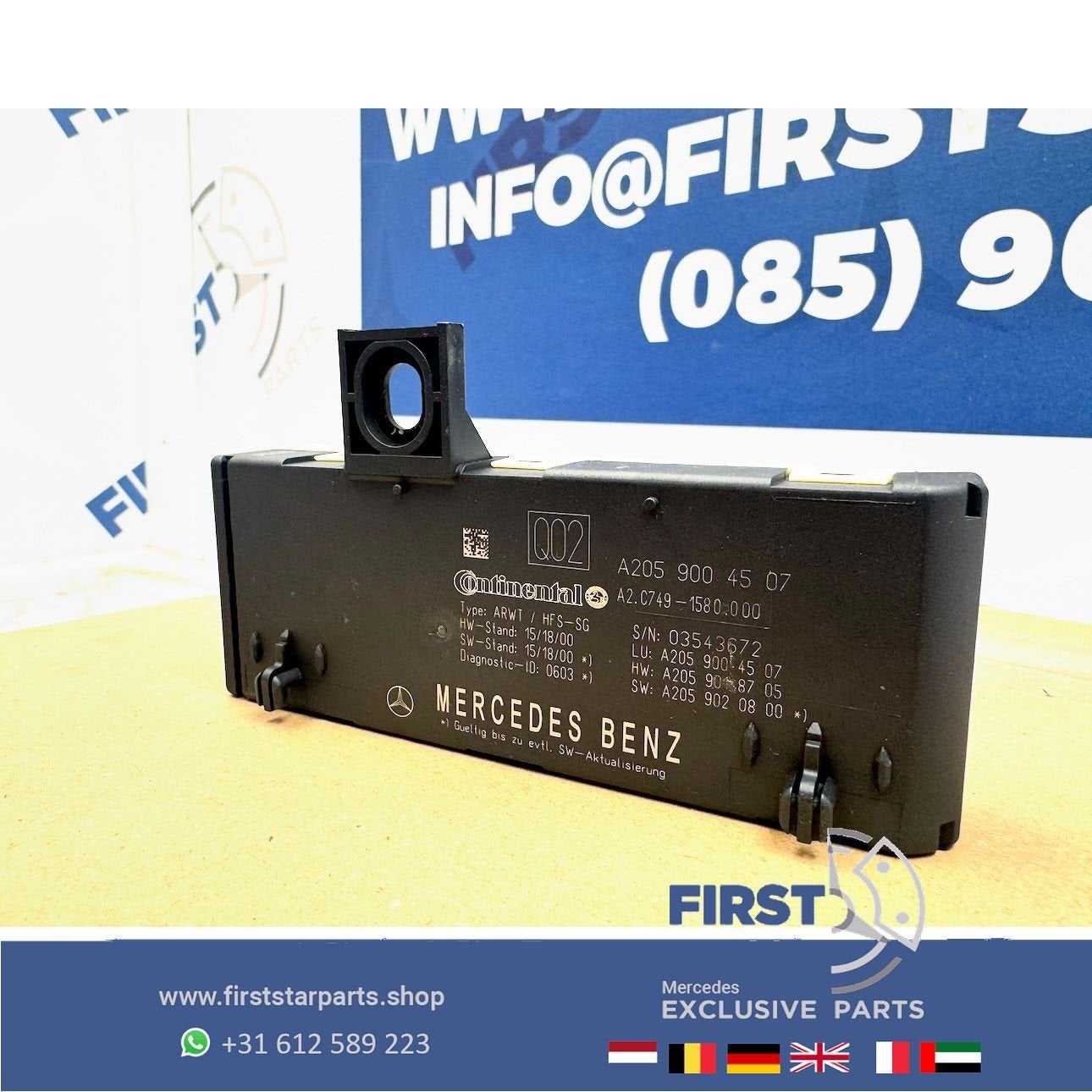 ACHTERKLEP MODULE A2059004507 SCHAKELAAR A45S CLA45S C63 E63, Gebruikt, -, Ophalen of Verzenden, -