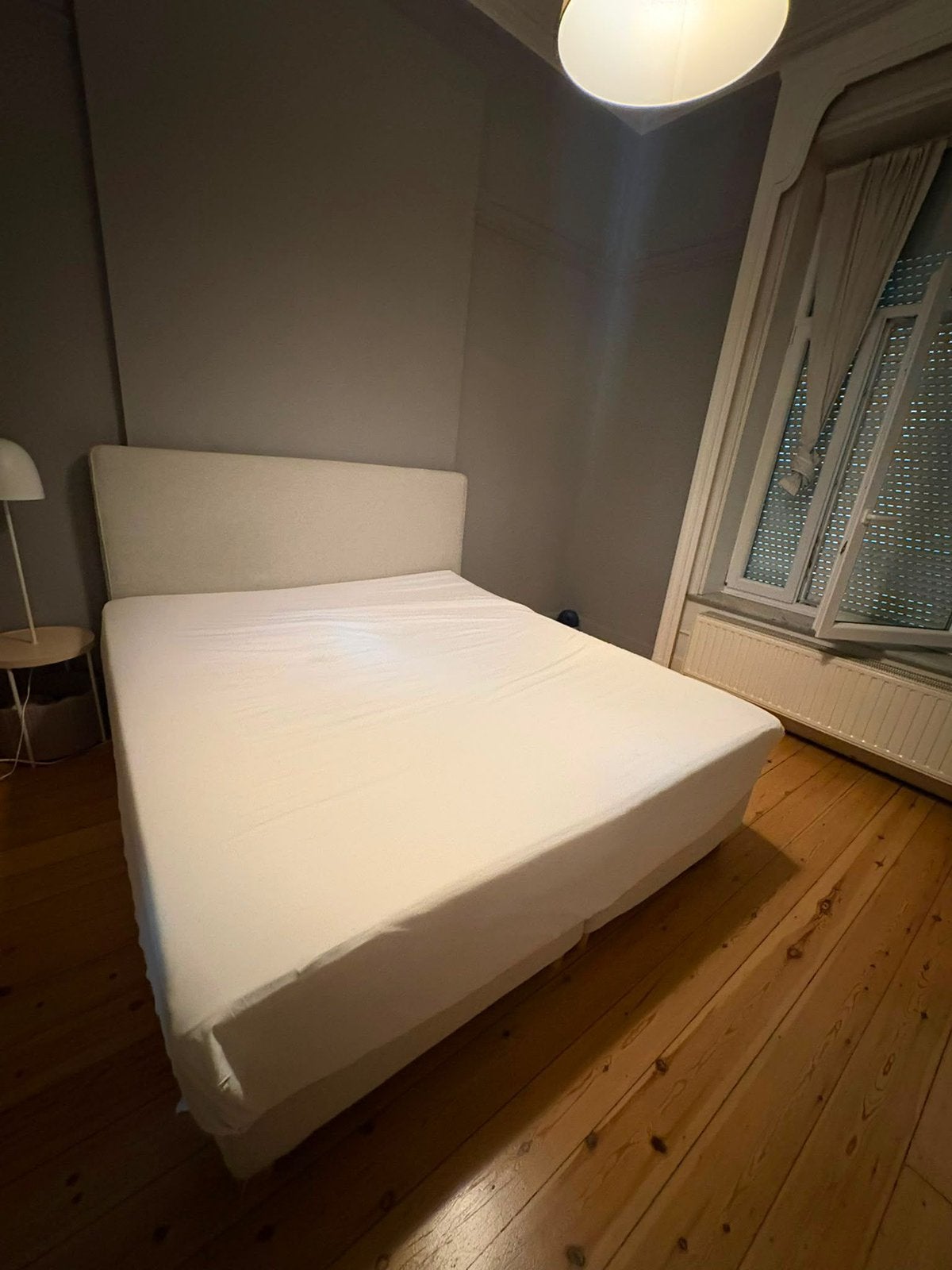 Dubbel bed, Huis en Inrichting, Slaapkamer | Boxsprings, Ophalen, Zo goed als nieuw