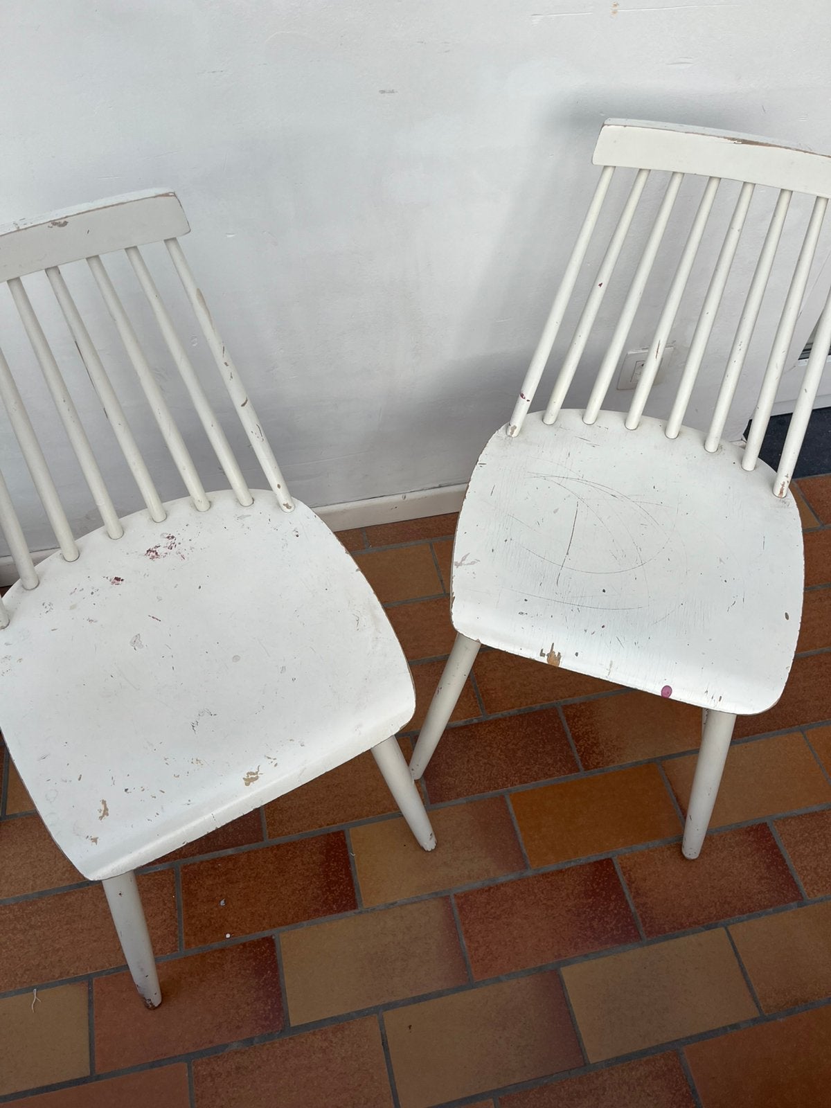 Ikea stoelen Hevea wit, Tuin en Terras, Ophalen, Zo goed als nieuw, Hout
