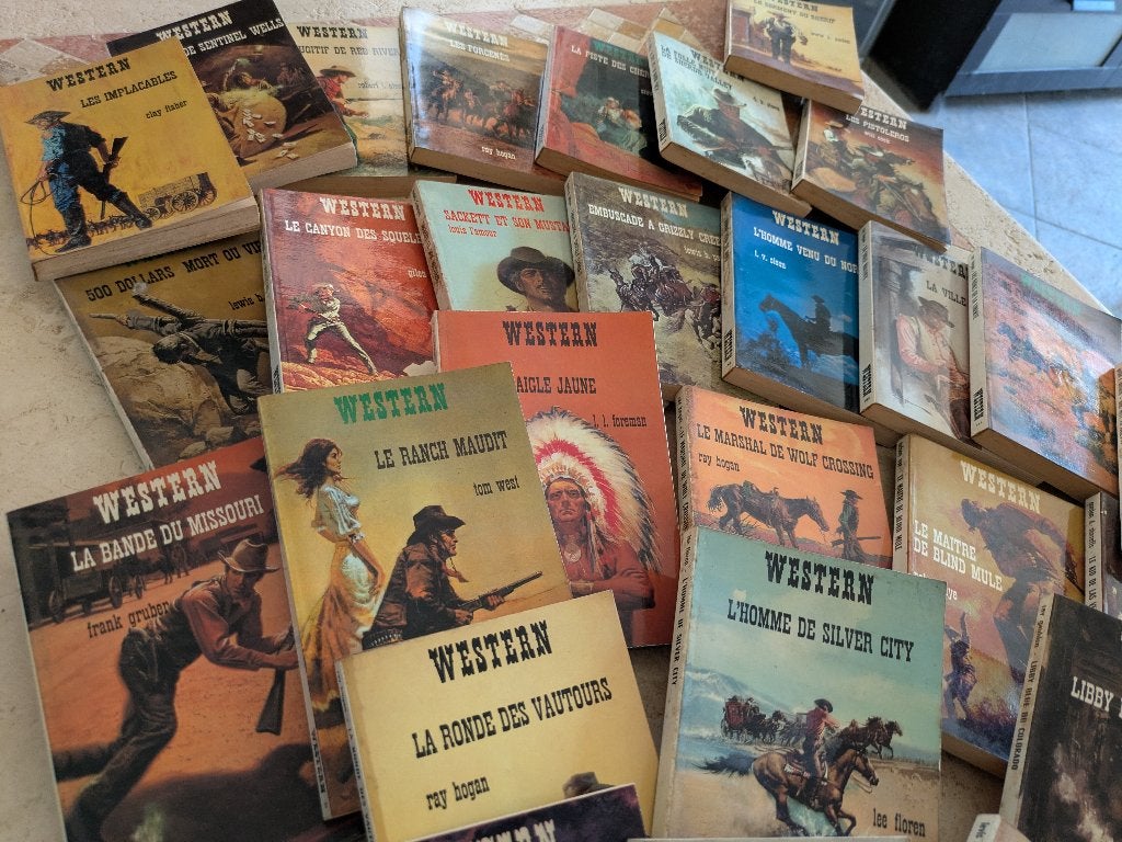 29 westerns "Collection Librairie des Champs-Élysées"., Boeken, Ophalen of Verzenden, Gelezen, Divers auteurs.