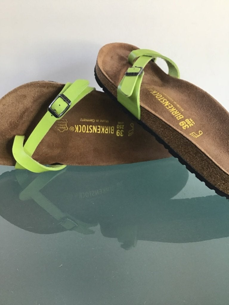 Birkenstock Piazza 39 | chaussons verts | Livraison gratuite, Comme neuf, Vert, Envoi, Sandales de bain