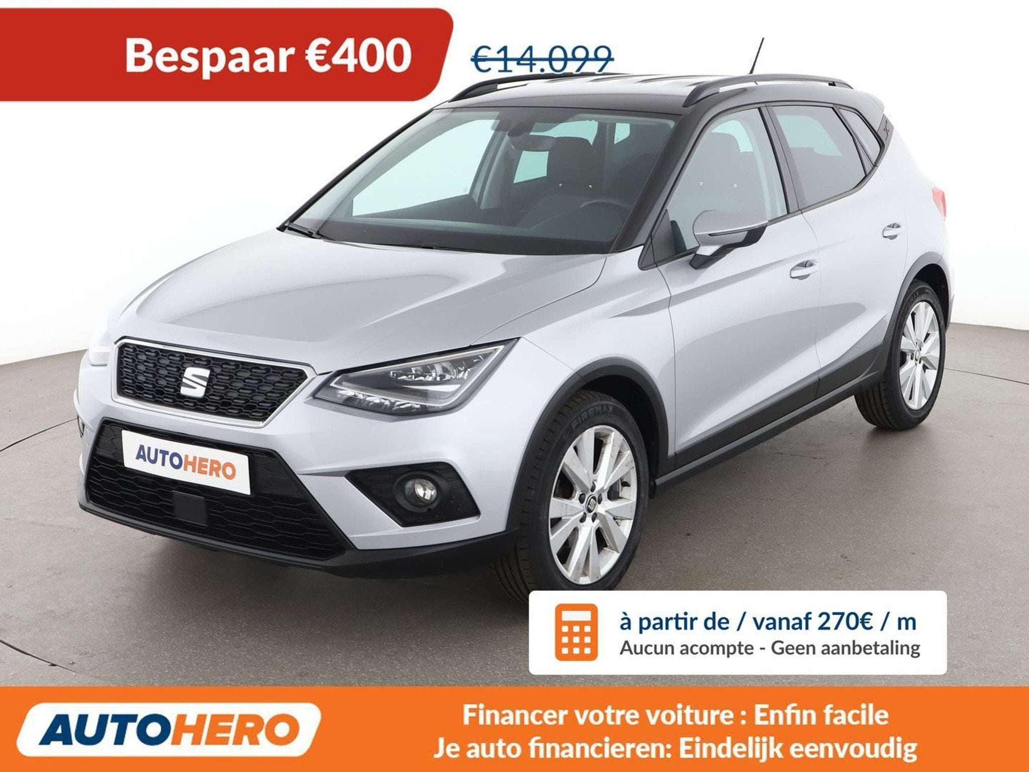 SEAT Arona 1.0 TSI Style (bj 2021), Auto's, Voorwielaandrijving, Stof, Gebruikt, Overige brandstoffen