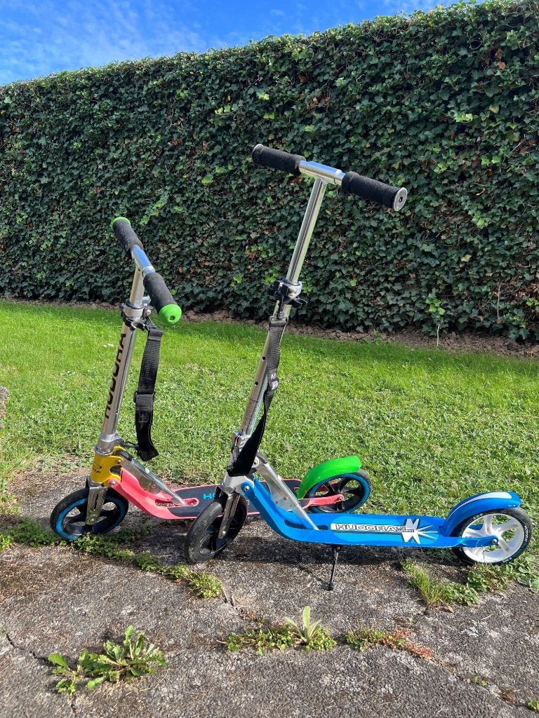 Trottinette Hudora Big Wheel pour enfants - bleu/rose-vert, Enlèvement, Utilisé, Step simple, Hudora