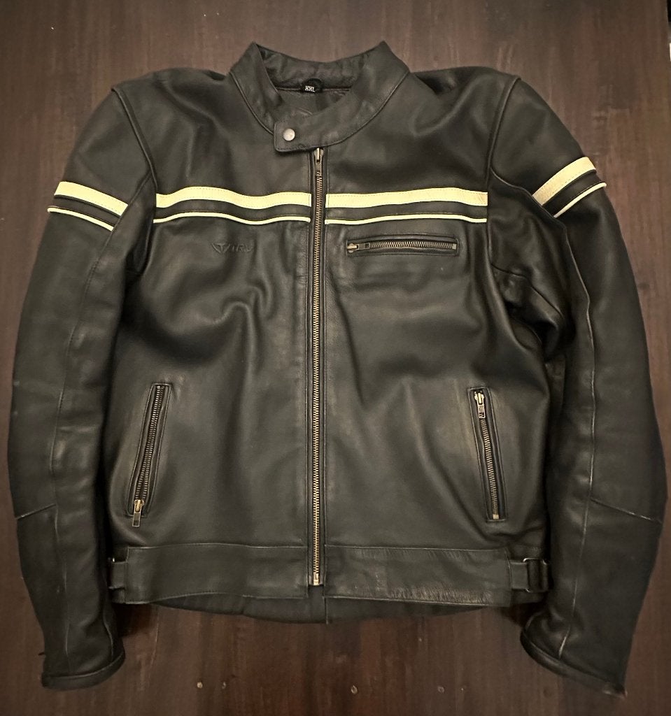 Motorvest met bescherming, leder, Motoren, Ophalen, Heren, Jas | leer, TRV