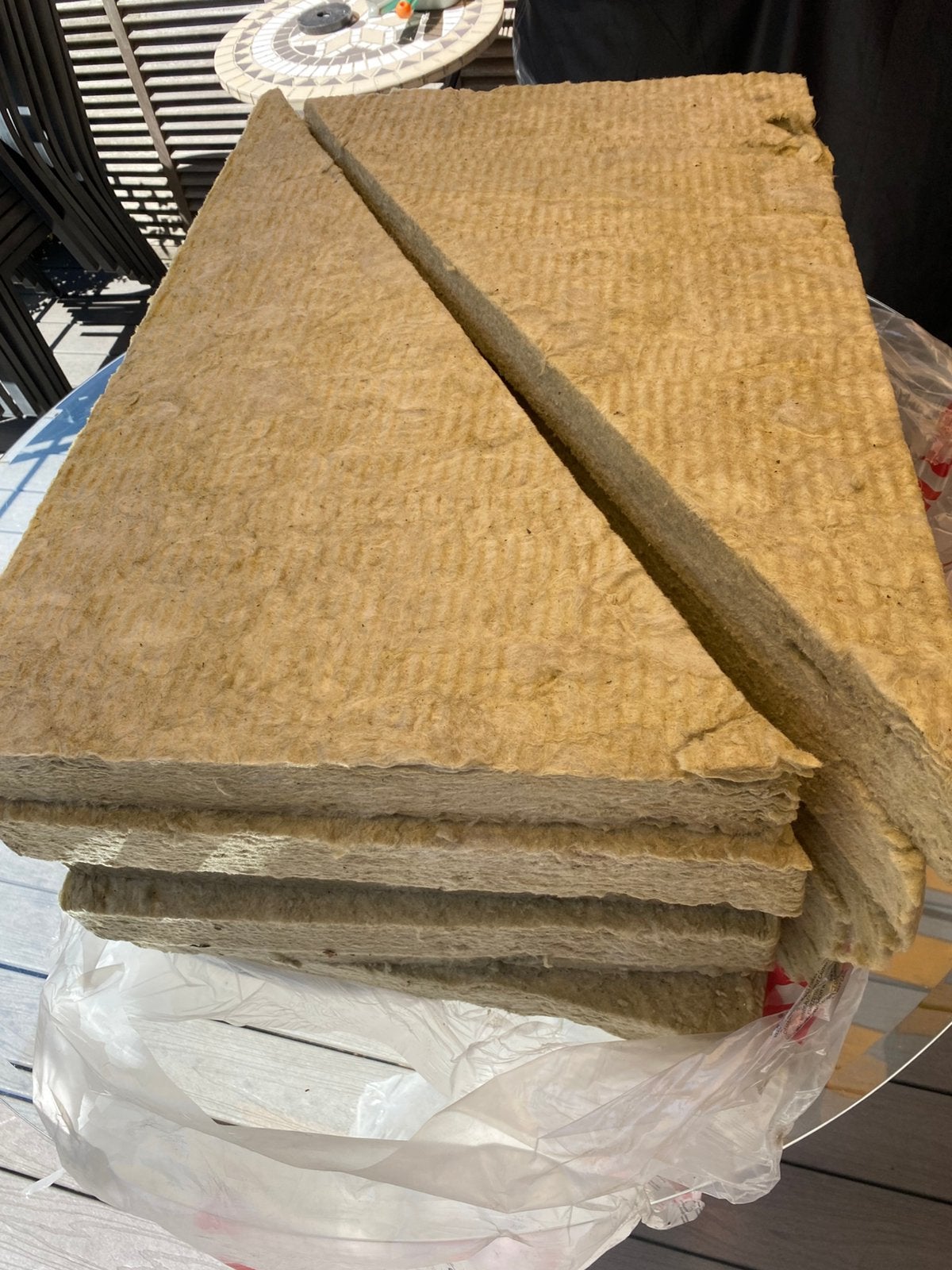 Laine de roche 6 pieces de 80x 50 neuf surplus, Enlèvement, Neuf, Autres matériaux