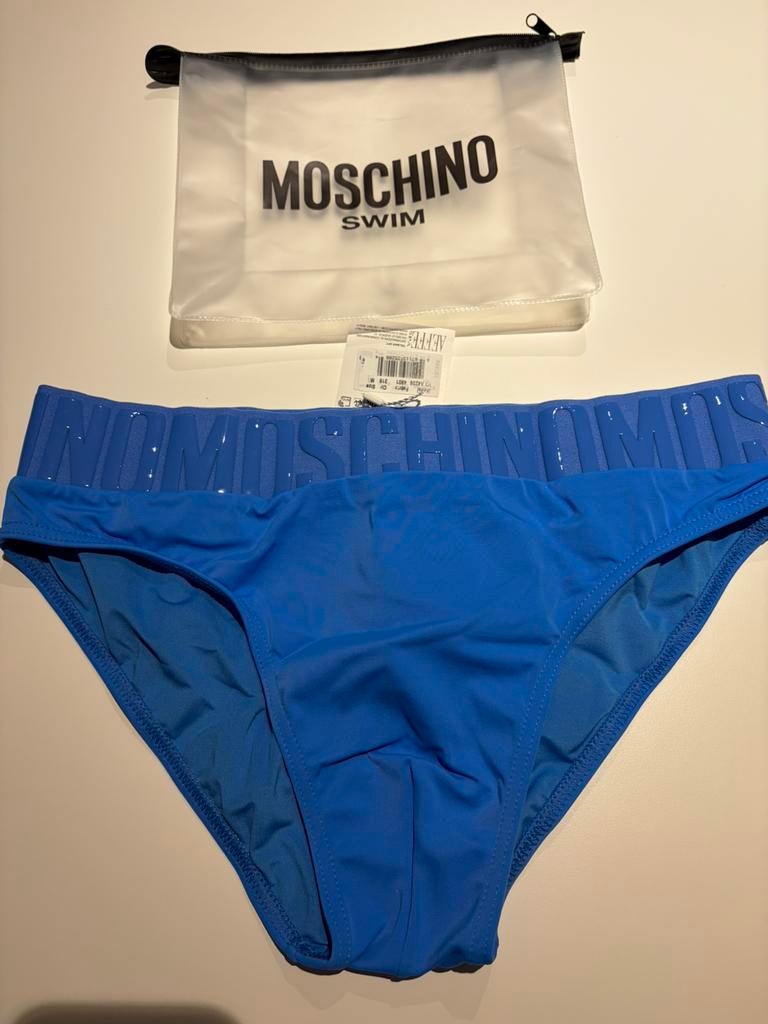 Moschino Swim nieuw maat M, Verzenden, Maat 48/50 (M), Blauw, Zwemslip