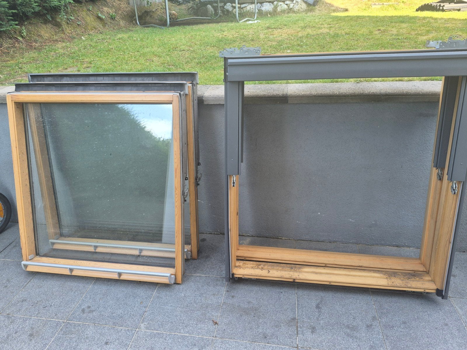 Deux fenetres velux double- vitrage 120cm115cm en bois, Double vitrage, Lucarne, Enlèvement, Utilisé
