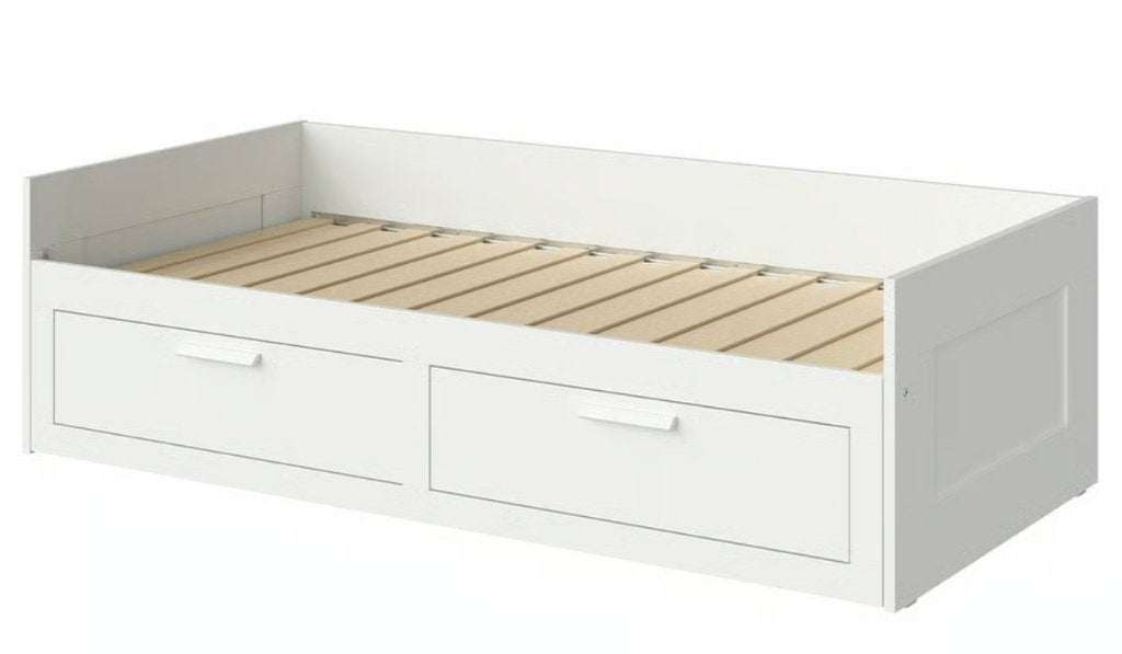 GRATUIT: Lit banquette IKEA BRIMNES (2 places), Maison & Meubles, Enlèvement, Utilisé, Blanc