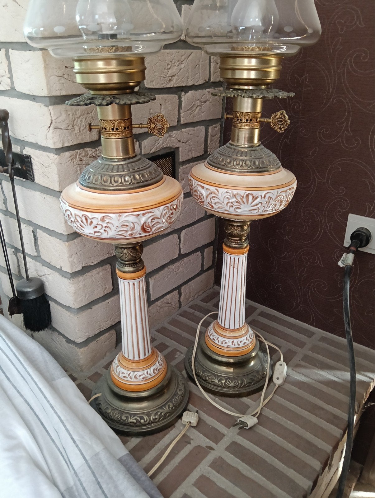 2 x lampen, Huis en Inrichting, Lampen | Tafellampen, Ophalen