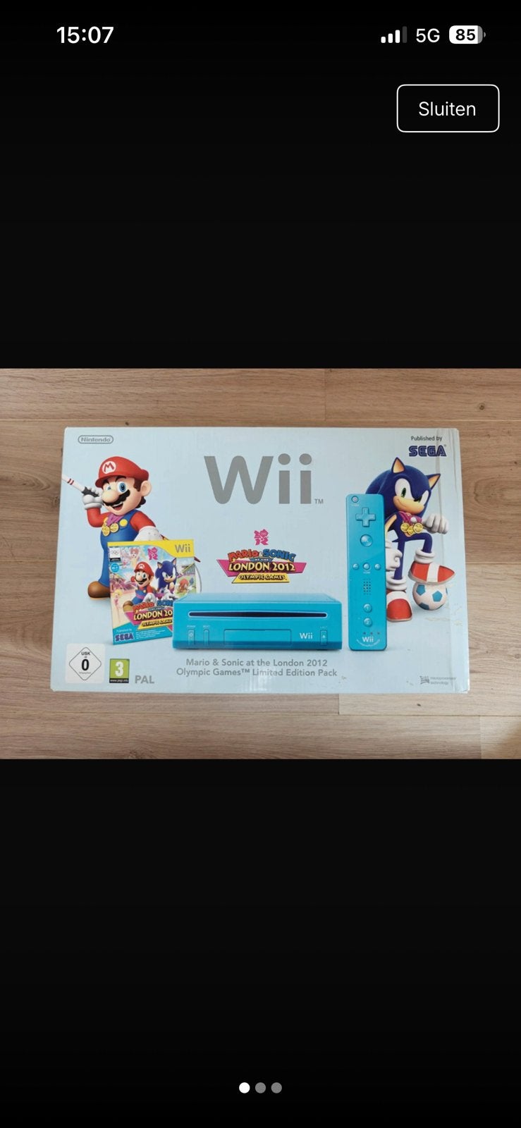 Wii 2012 limited edition sonic super mario, Games en Spelcomputers, Games | Nintendo Wii, Ophalen, Zo goed als nieuw