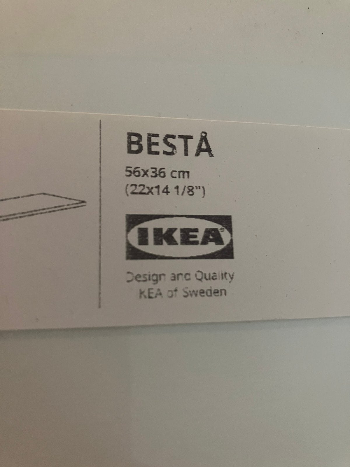Legplank Besta wit 56x36, Ophalen, Nieuw