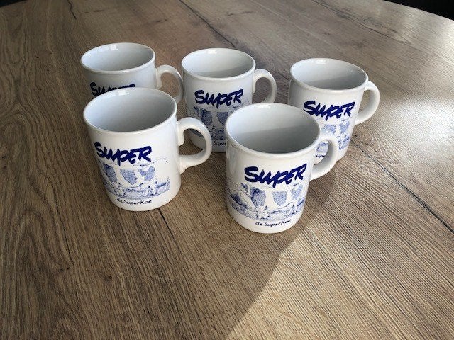 5 " Nieuwe " vintage mokken, Ophalen of Verzenden, Nieuw, Vintage, Mok