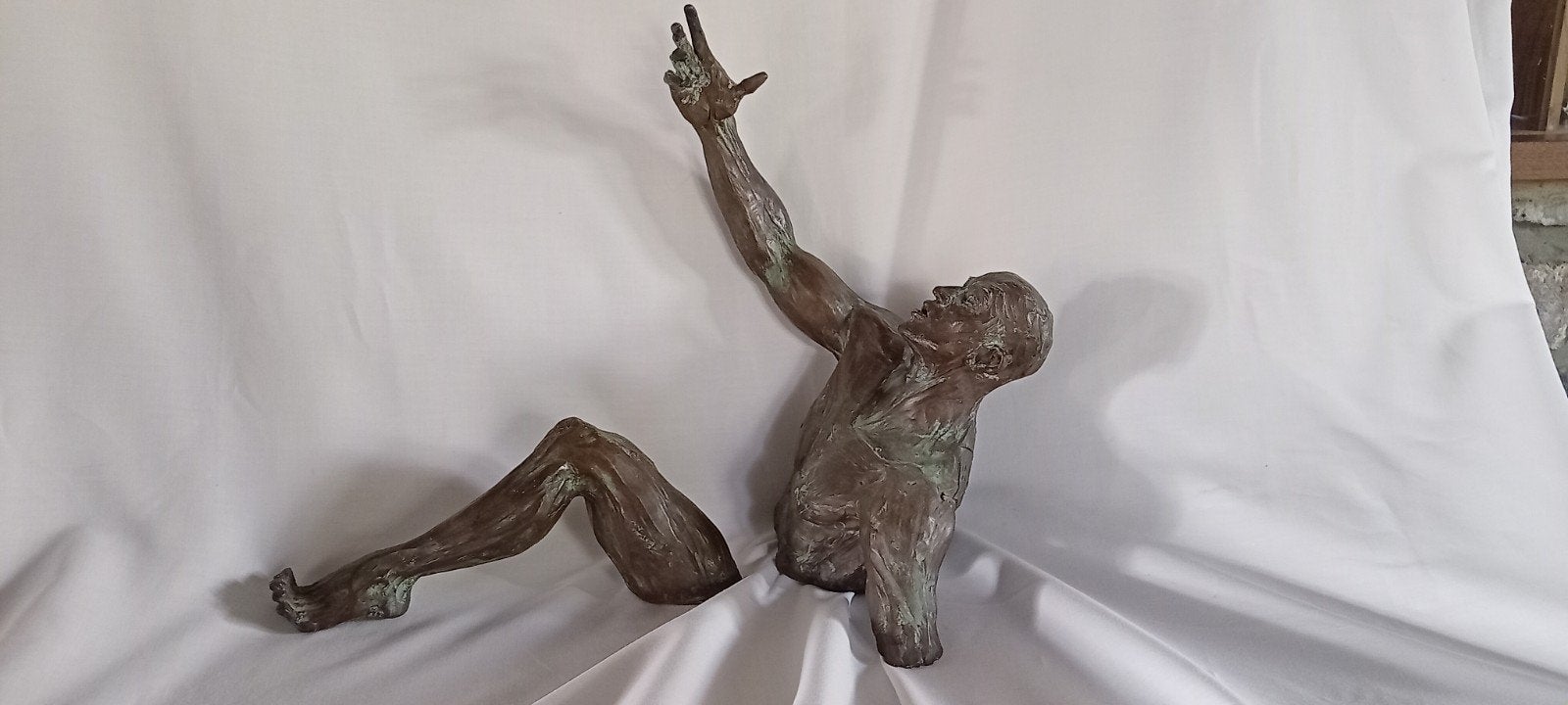 Bronzen beeld van Matteo Pugliese, Overige typen, Ophalen of Verzenden, 20 - 50 cm, Europa