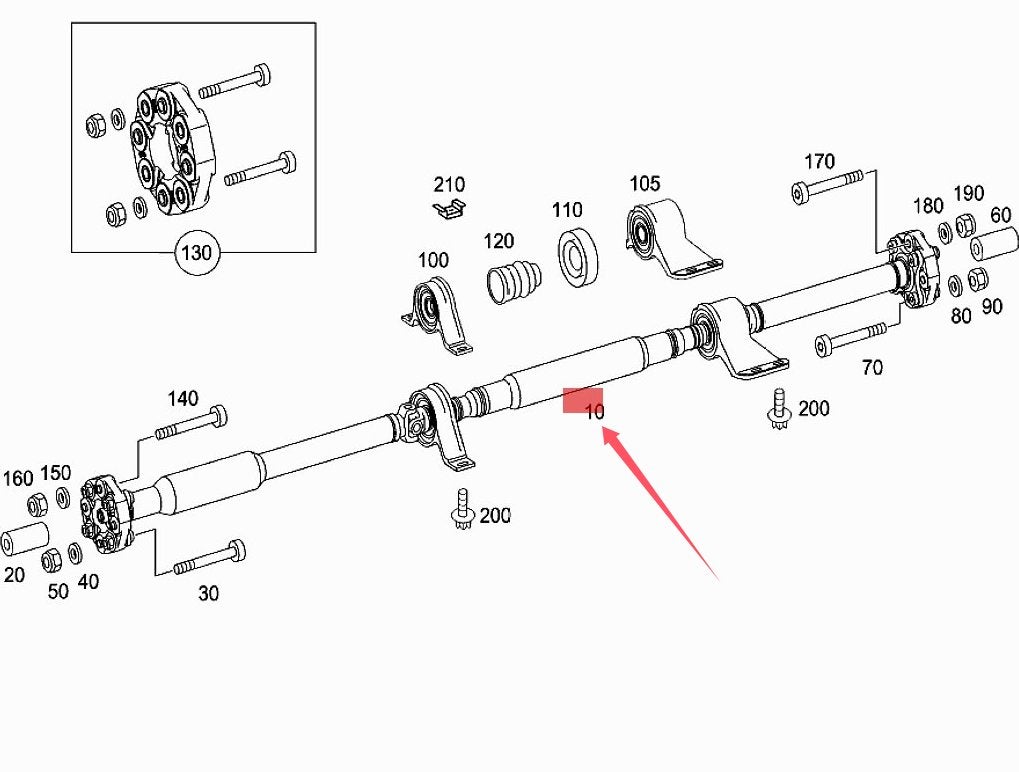 ARBRE CARDANT POUR MERCEDES W221 C216 S350 S450 S500 S550, Enlèvement, Neuf, Mercedes-Benz
