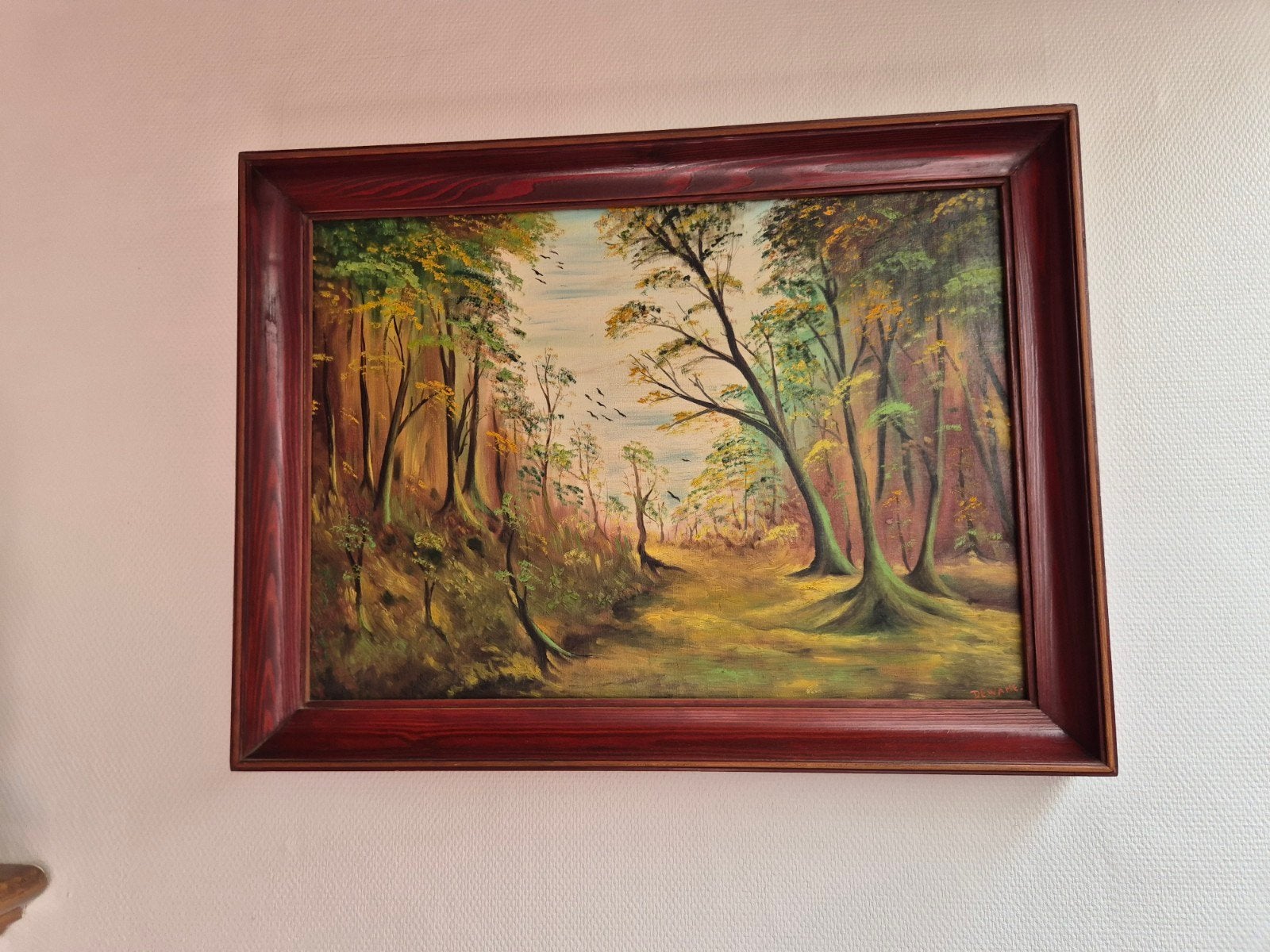de wame olieverf schilderij, Antiek en Kunst, Ophalen