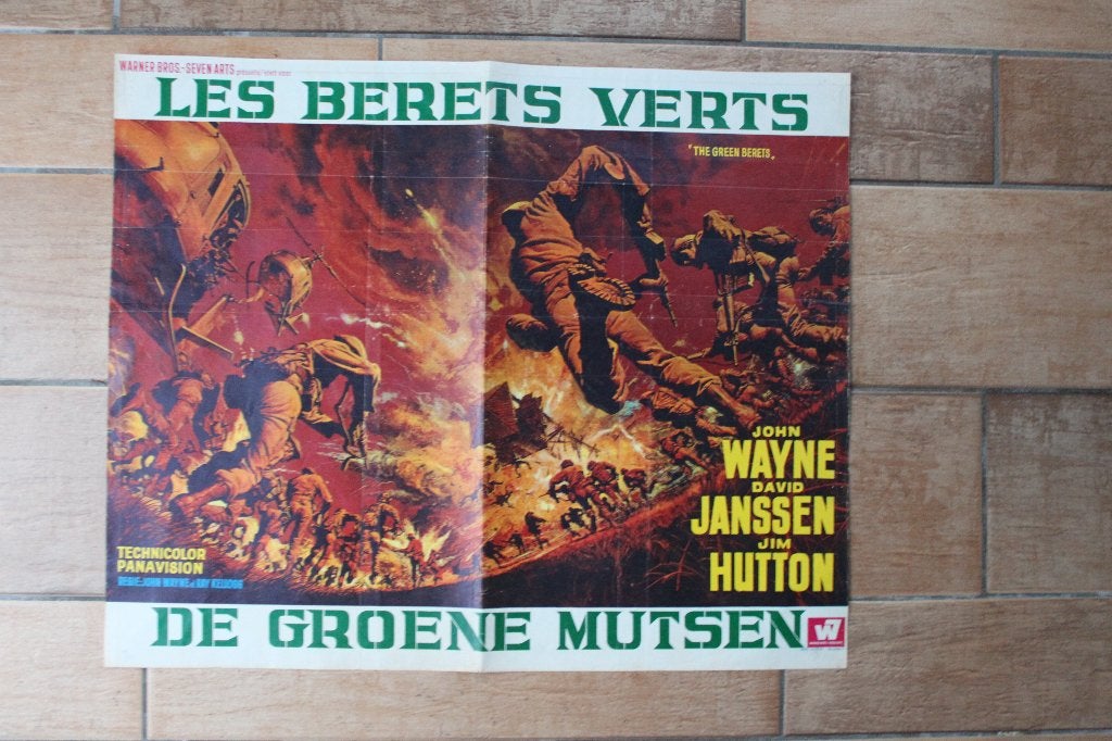 filmaffiche John Wayne The Green Berets 1968 filmposter, Verzamelen, Rechthoekig Liggend, Ophalen of Verzenden, Zo goed als nieuw