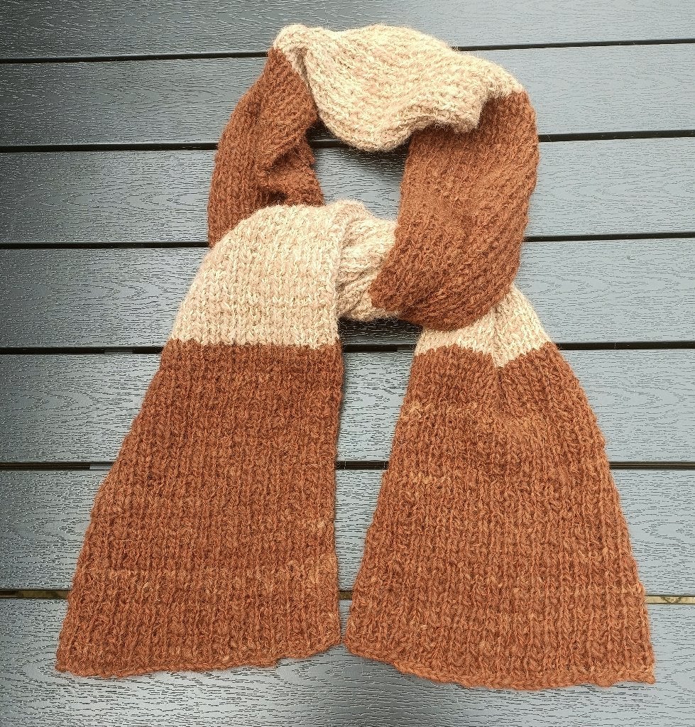 ALPACA WOLLEN sjaal 178 x 24 cm 275 gram hypo allergeen, Kleding | Dames, Mutsen, Sjaals en Handschoenen, ARTESANAL, Ophalen of Verzenden