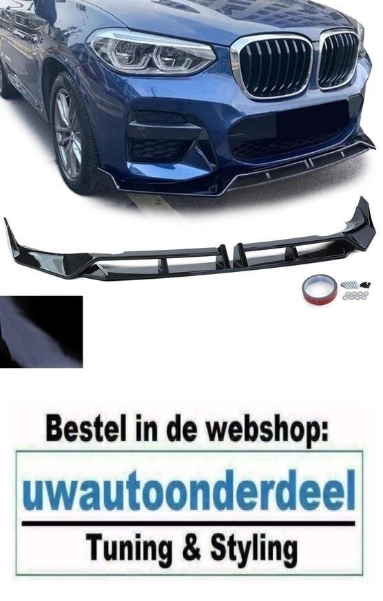 Spoiler Voorspoiler Splitter glans Zwart Voor Bmw X3 G01 M P, Envoi