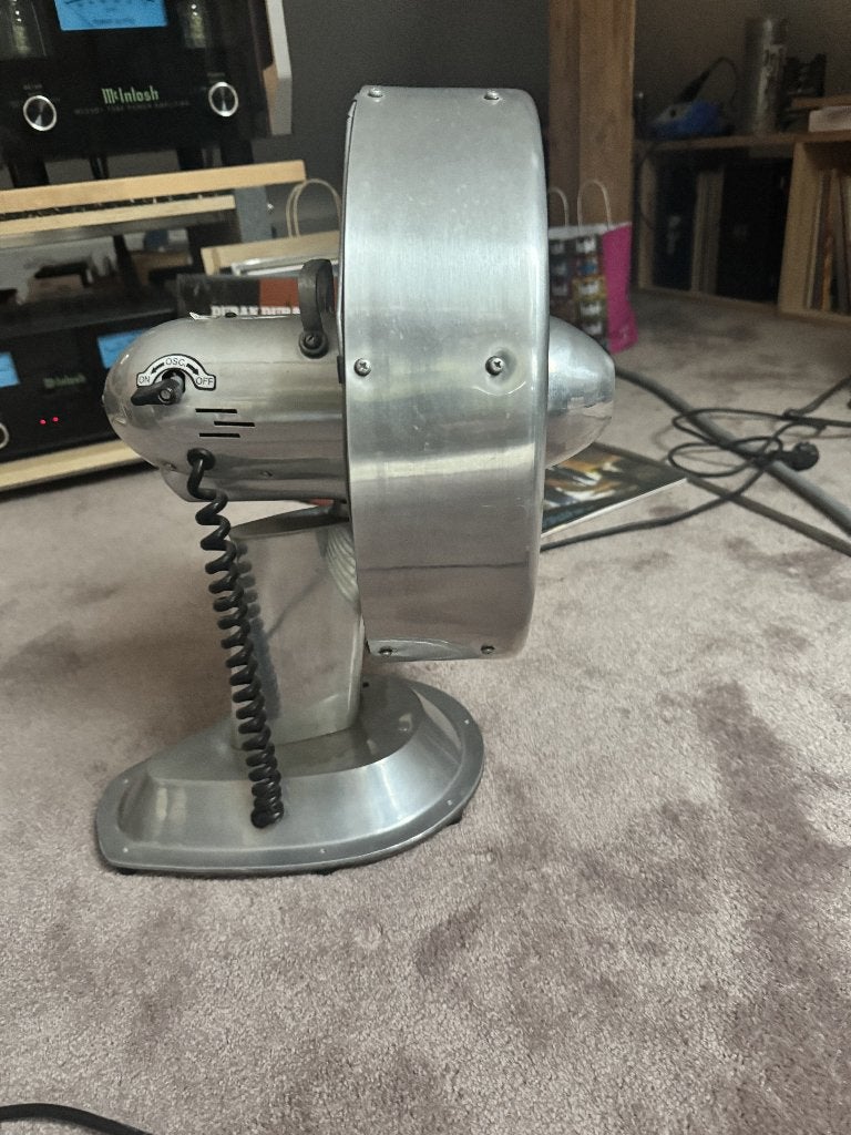 Ventilateur vintage en métal – Style industriel rétro, Enlèvement, Utilisé, Ventilateur de table