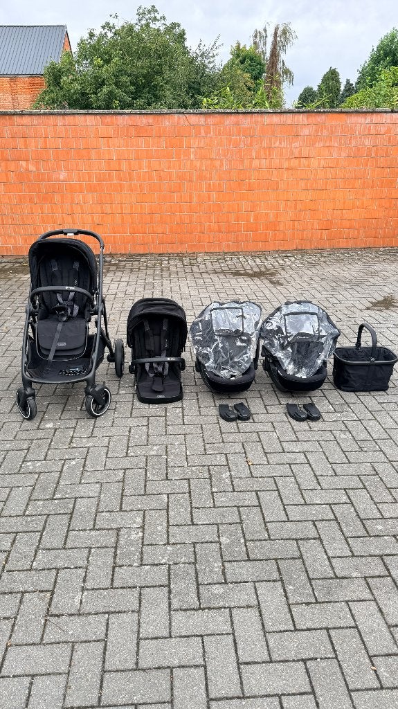 Cybex duo kinderwagen + autostoelen + accessoires, Gebruikt, Duowagen, Ophalen, Kinderwagen