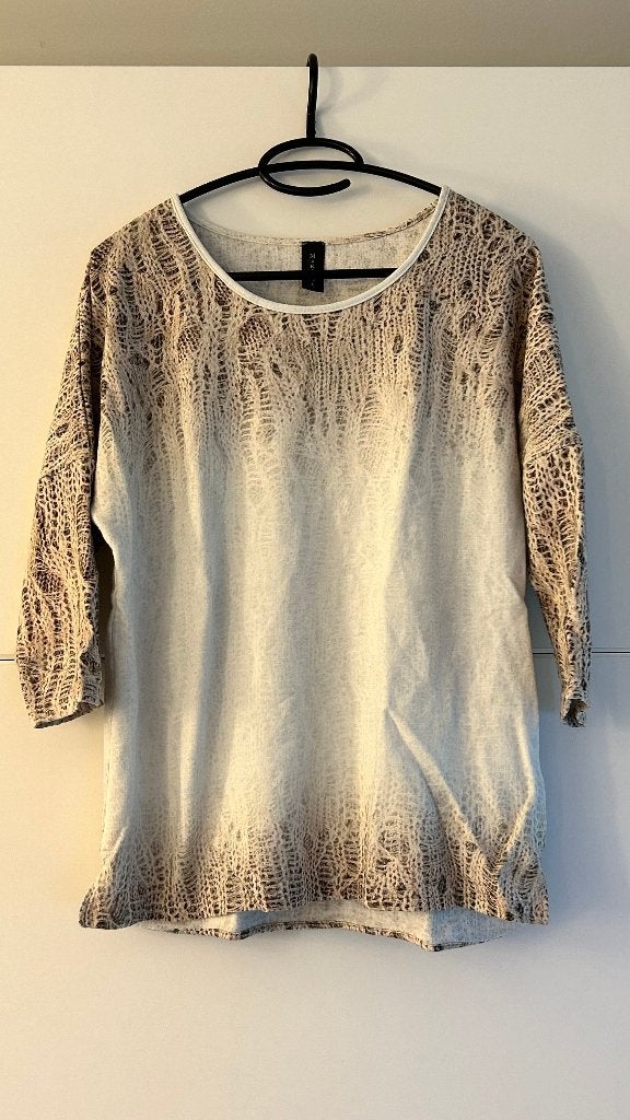 Mekstone beige trui met bruine details, Vêtements | Femmes, Taille 46/48 (XL) ou plus grande, Enlèvement ou Envoi, Beige, Comme neuf