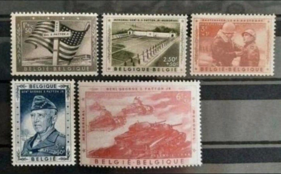 Belgique : COB 1032/36 ** Général Patton 1957., Sans timbre, Neuf, Enlèvement ou Envoi, Non oblitéré