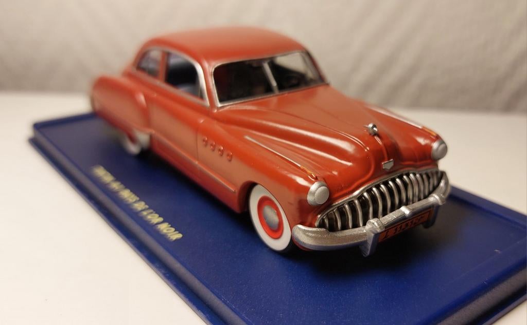 Voiture TINTIN Atlas 1/43' La Buick, Enlèvement ou Envoi, Tintin, Comme neuf, Statue ou Figurine