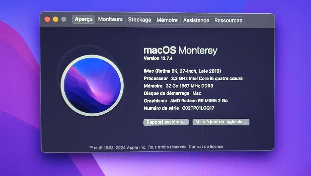 3 - Apple iMac 27" 5 k -2014 - 2015 - 2017 - à voir, Informatique & Logiciels, Apple Desktops, Utilisé, iMac, SSD, 2 à 3 Ghz, 32 GB