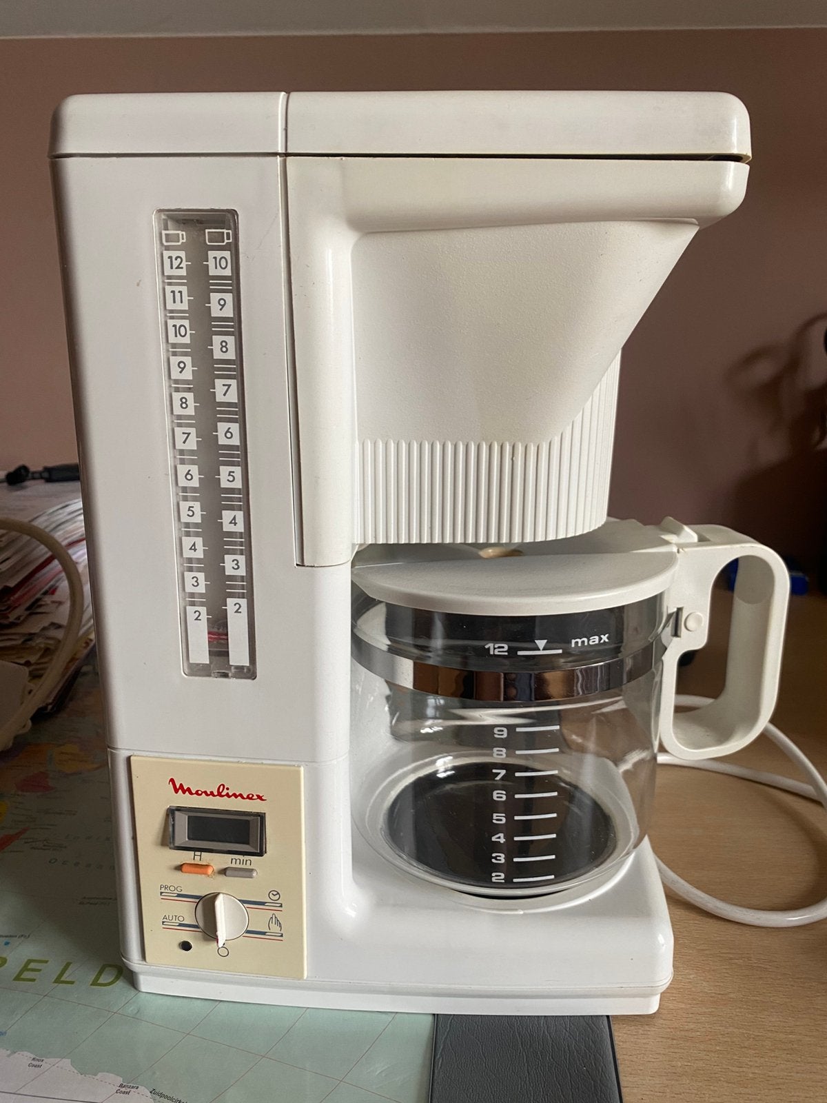 Koffiezet Moulinex met timer voor 12 tassen, Ophalen, Gebruikt, Overige modellen, 10 kopjes of meer