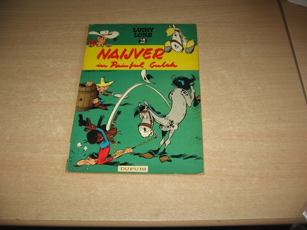 Lucky Luke : Naijver in Painful Gulch - 1e druk 1962., Gelezen, Eén stripboek, Ophalen of Verzenden, Morris