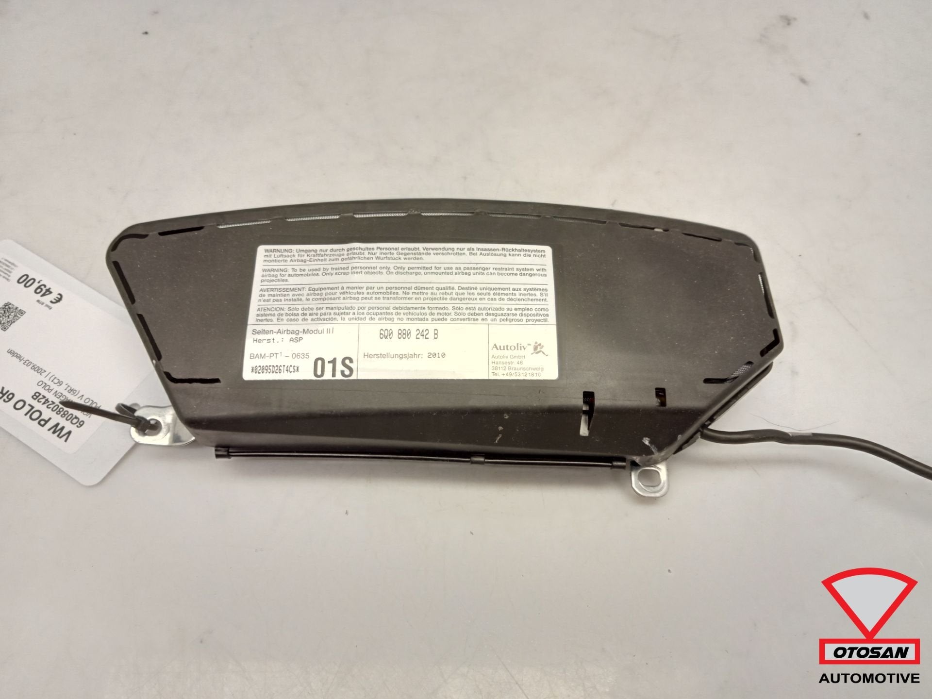 VW Polo 6R Stoelairbag Stoel Airbag Rechts 6Q0880242B, Auto-onderdelen, Gebruikt, Volkswagen, Volkswagen AG, Vw@volkswagen.de