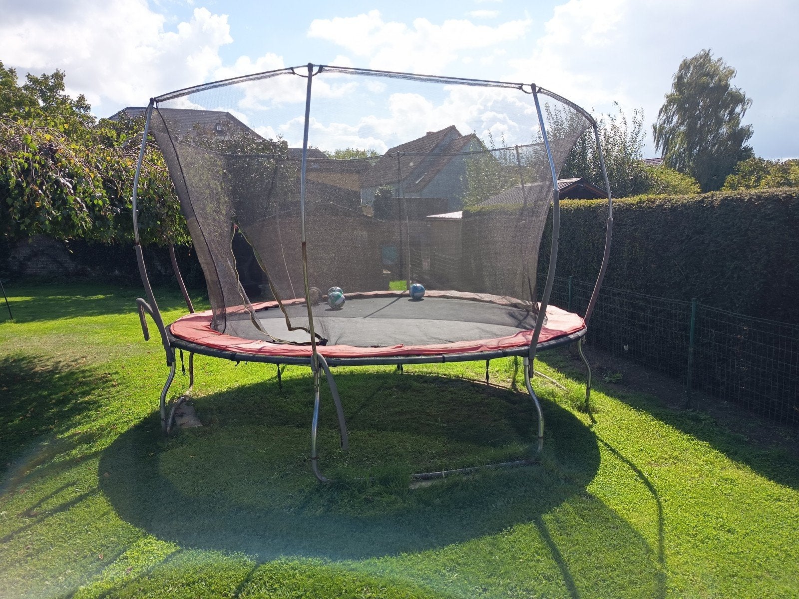 Trampoline 420cm, Enlèvement, Utilisé