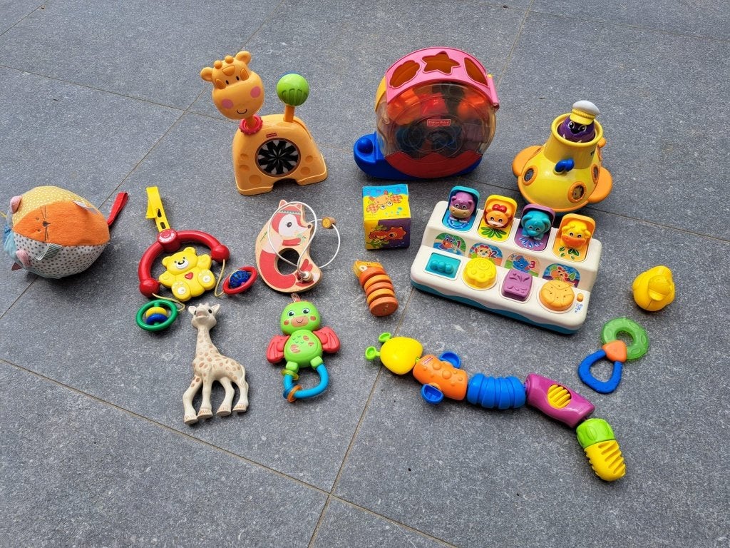 babyspeelgoed, Kinderen en Baby's, Ophalen, Gebruikt, Rammelaar, Met geluid