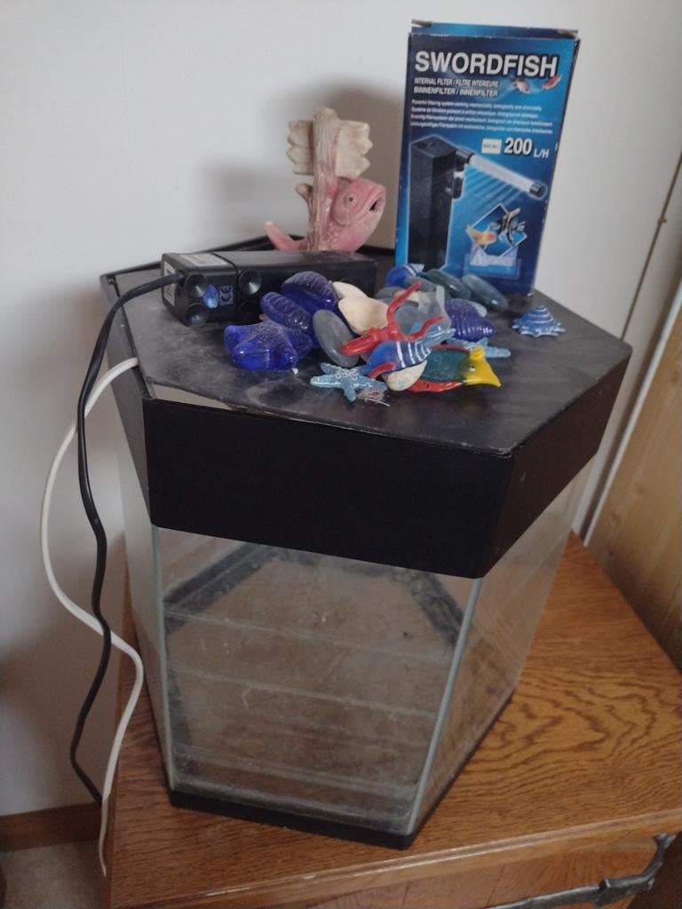 Aquarium octogonale environ 25 litres, Animaux & Accessoires, Pompe