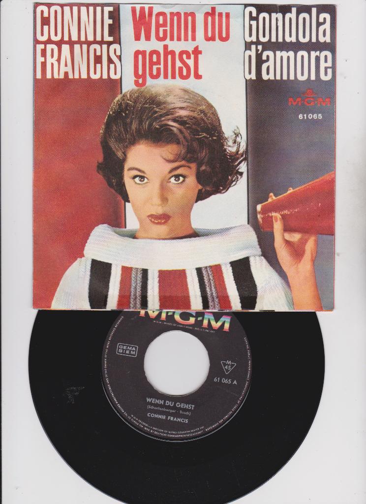 Connie Francis – Wenn Du Gehst   1962, Enlèvement ou Envoi, Single, Utilisé, Pop