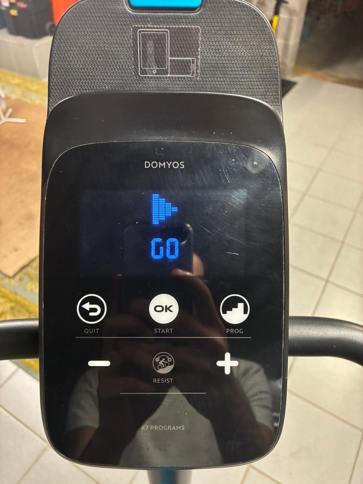 Hometrainer Domyos 140, Enlèvement, Utilisé, Vélo d'appartement