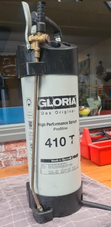 Hogedrukspuit Gloria Profi 410T, 10 L., Ophalen of Verzenden, Gebruikt