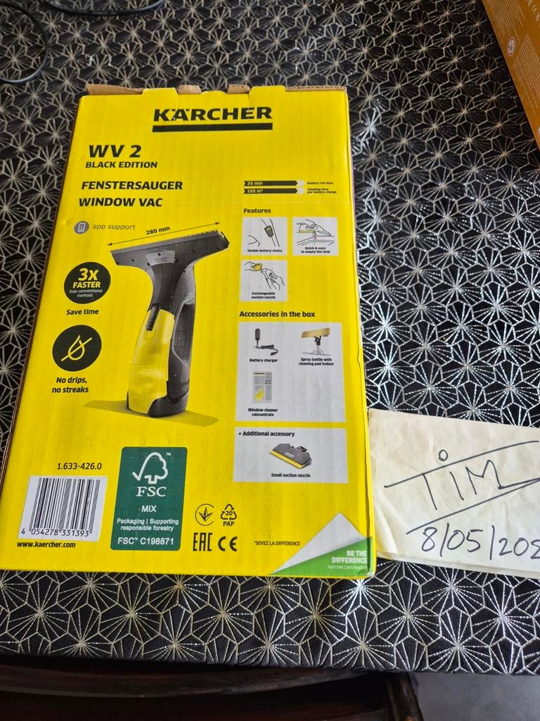 Kärcher window vacuum (cleaner), Enlèvement