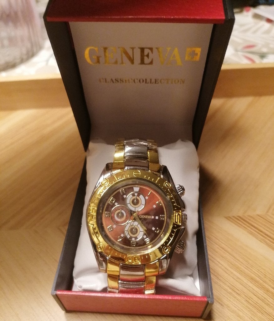 FOREST: Montre analogique homme Geneva neuf, Ophalen of Verzenden, Nieuw, Polshorloge