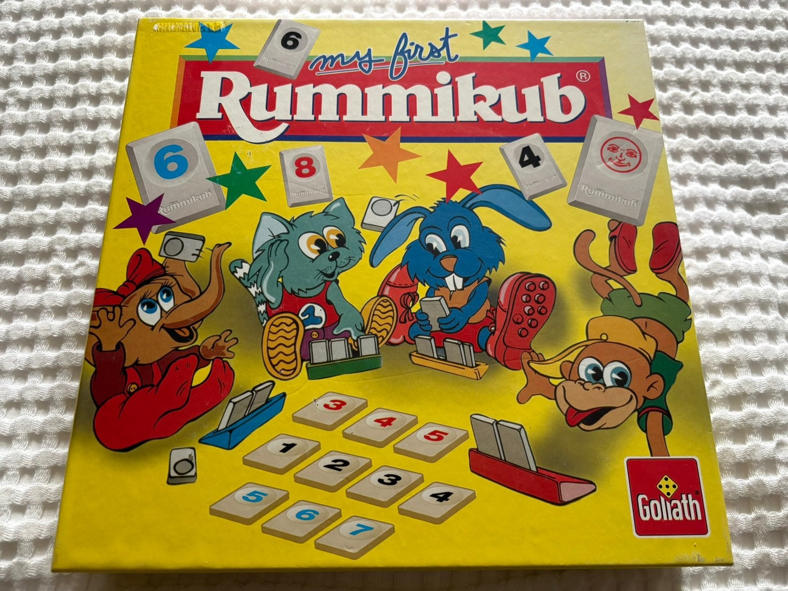 Rummikub junior, Hobby en Vrije tijd, Ophalen of Verzenden, Zo goed als nieuw