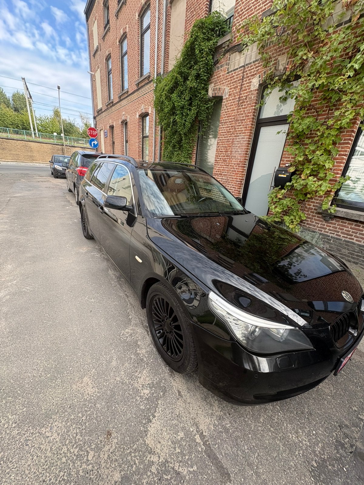BMW 5 serie benzine gekeurd voor verkoop, Auto's, Automaat, Zwart, Leder, Bruin