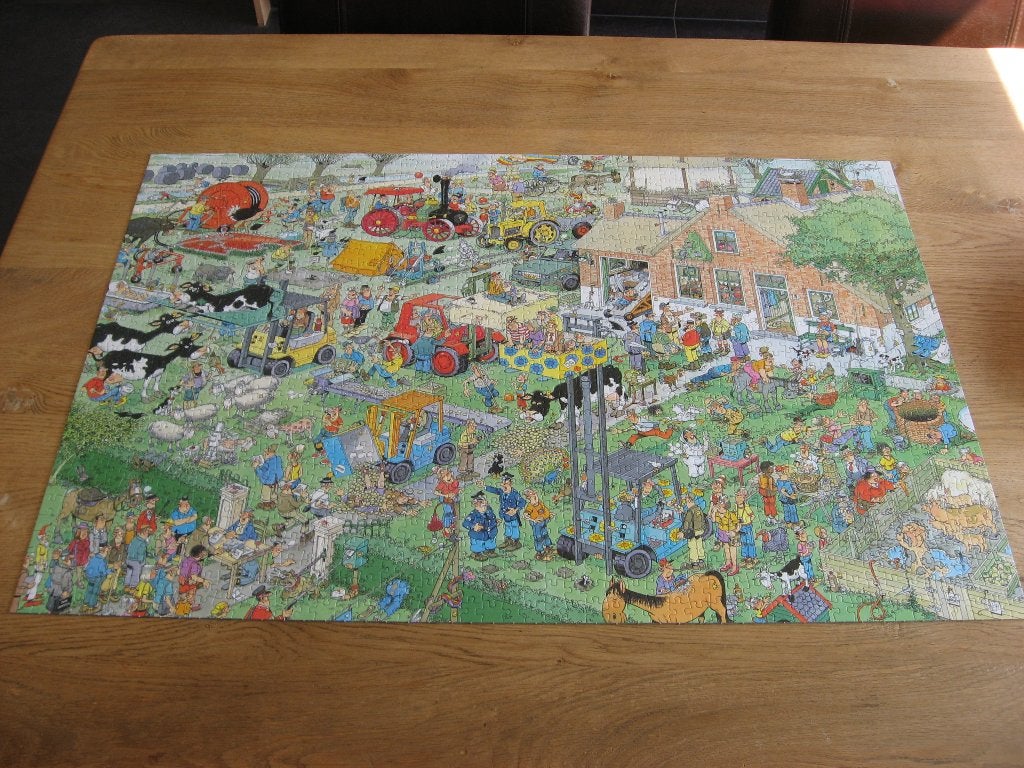 Jan Van Haasteren Jumbo Puzzel 1500 st Boerderij Bezoek, Ophalen of Verzenden, 500 t/m 1500 stukjes, Nieuw, Legpuzzel