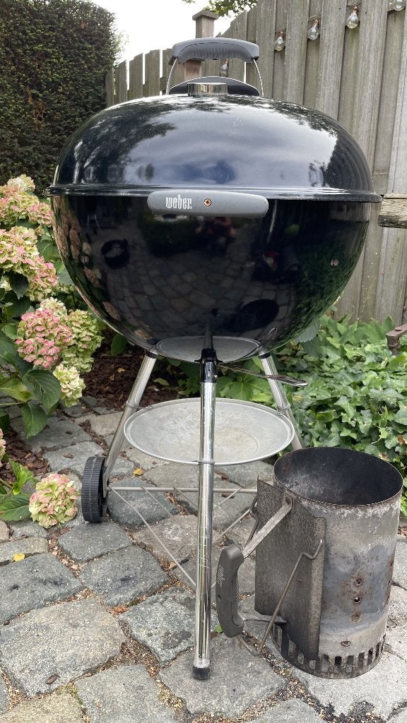 Weber BBQ/Barbecue 57cm + elektrisch braadspit + accessoires, Ophalen, Gebruikt, Weber, Met accessoires