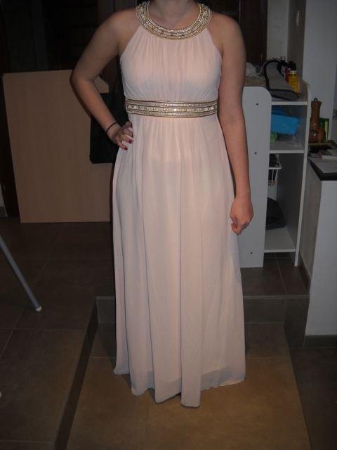 Robe de soirée, cocktail, cérémonie, bal rhéto..., Taille 38/40 (M), Rose, Robe de cocktail, Comme neuf