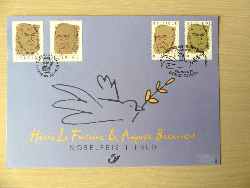 Herdenkingskaart 1999 :  België / Zweden (2838/39), Ophalen of Verzenden