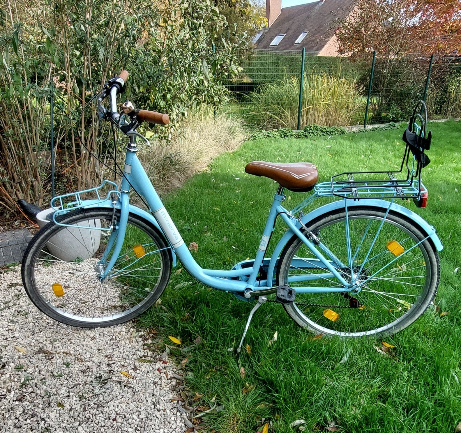 meisjesfiets, Gebruikt, Velgrem, Versnellingen, Minerva