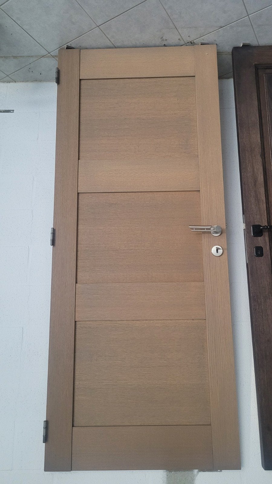 Houten binnendeur incl omkasting, scharnieren en klink, Ophalen