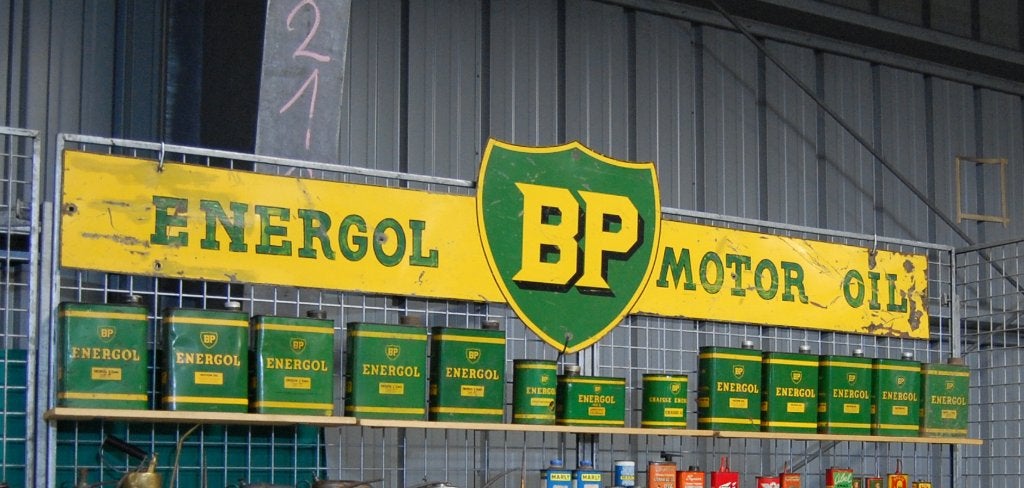 gezocht groote reclamebord BP energol motoroil, Verzamelen, Merken en Reclamevoorwerpen, Ophalen, Gebruikt, Reclamebord